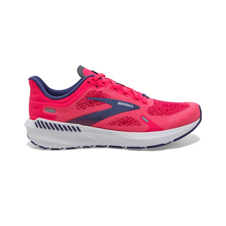 Brooks Launch GTS 9 Lightweight-Supportive Women's Road Running Shoes - Pink/Fuchsia/Cobalt (64920-B